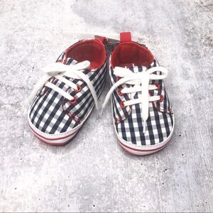 Little Me Plaid Infant Shoes Size 9-12M